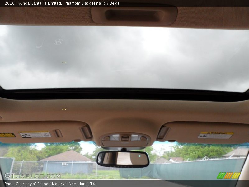 Phantom Black Metallic / Beige 2010 Hyundai Santa Fe Limited