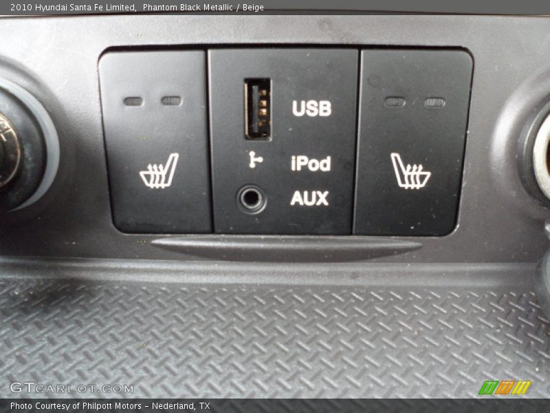 Phantom Black Metallic / Beige 2010 Hyundai Santa Fe Limited