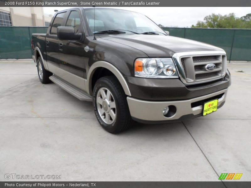 Stone Green Metallic / Tan/Castaño Leather 2008 Ford F150 King Ranch SuperCrew