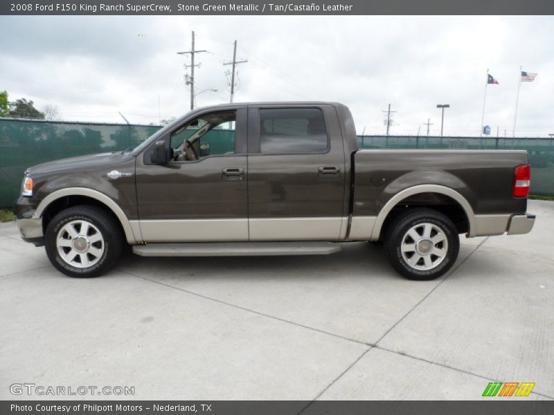 Stone Green Metallic / Tan/Castaño Leather 2008 Ford F150 King Ranch SuperCrew