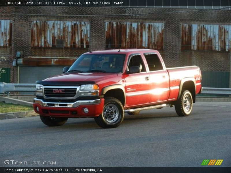 Fire Red / Dark Pewter 2004 GMC Sierra 2500HD SLT Crew Cab 4x4