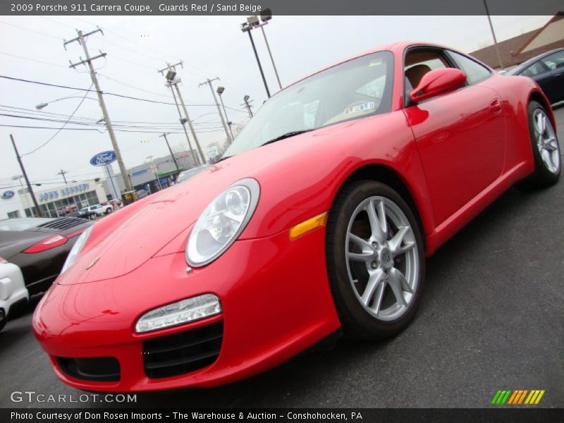 Guards Red / Sand Beige 2009 Porsche 911 Carrera Coupe