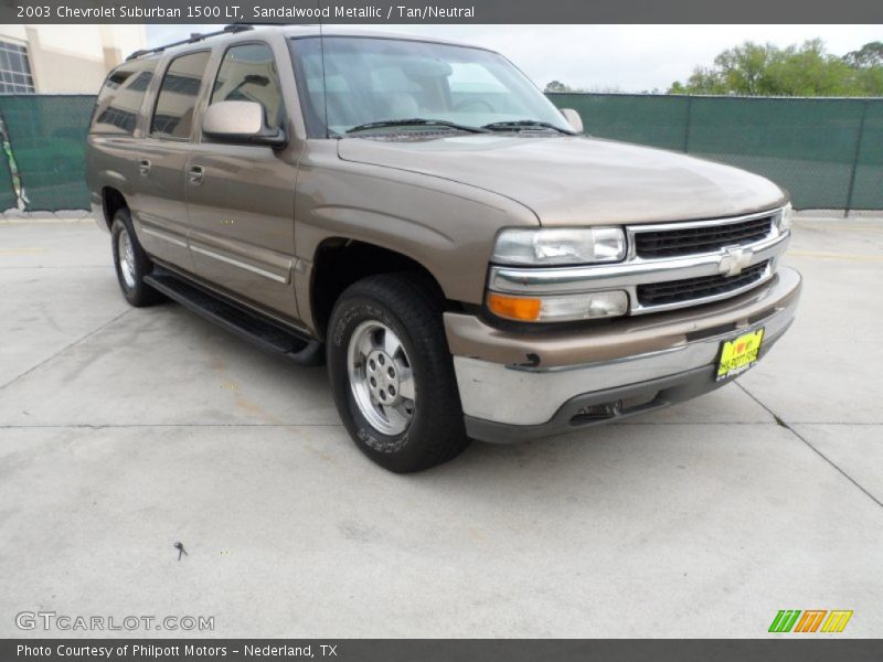 Sandalwood Metallic / Tan/Neutral 2003 Chevrolet Suburban 1500 LT