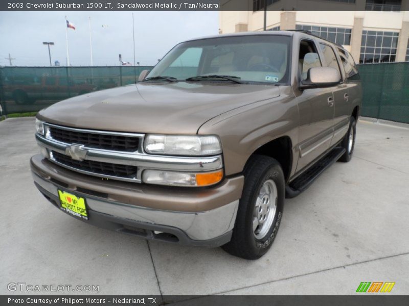 Sandalwood Metallic / Tan/Neutral 2003 Chevrolet Suburban 1500 LT