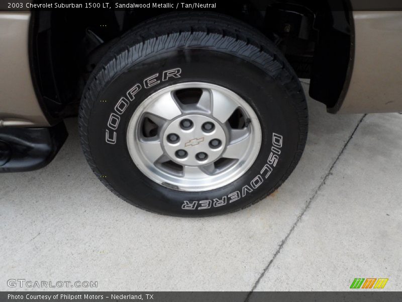 Sandalwood Metallic / Tan/Neutral 2003 Chevrolet Suburban 1500 LT