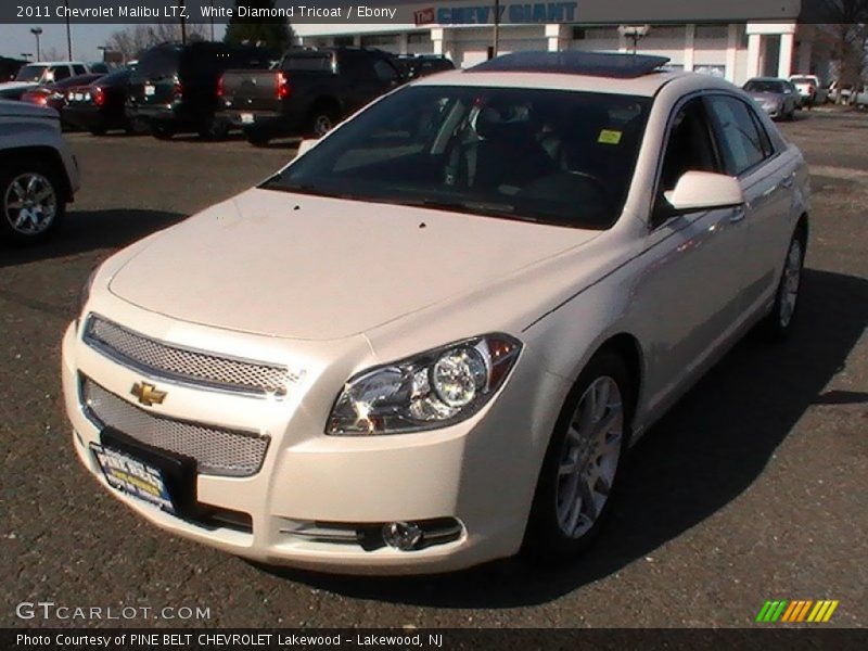 White Diamond Tricoat / Ebony 2011 Chevrolet Malibu LTZ
