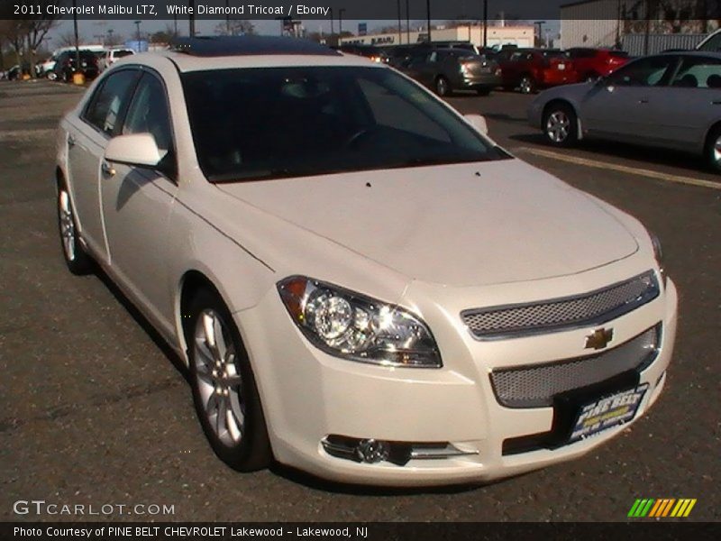 White Diamond Tricoat / Ebony 2011 Chevrolet Malibu LTZ