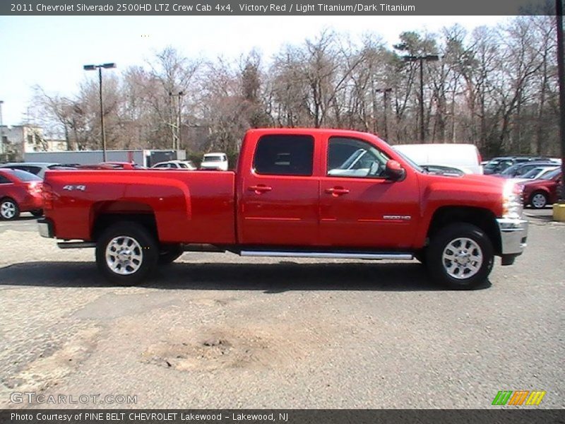 Victory Red / Light Titanium/Dark Titanium 2011 Chevrolet Silverado 2500HD LTZ Crew Cab 4x4