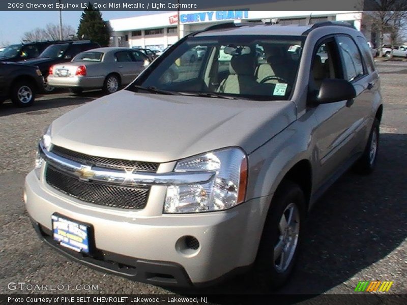 Gold Mist Metallic / Light Cashmere 2009 Chevrolet Equinox LS
