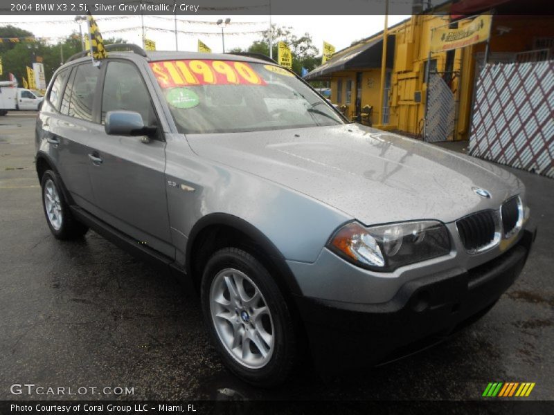 Silver Grey Metallic / Grey 2004 BMW X3 2.5i