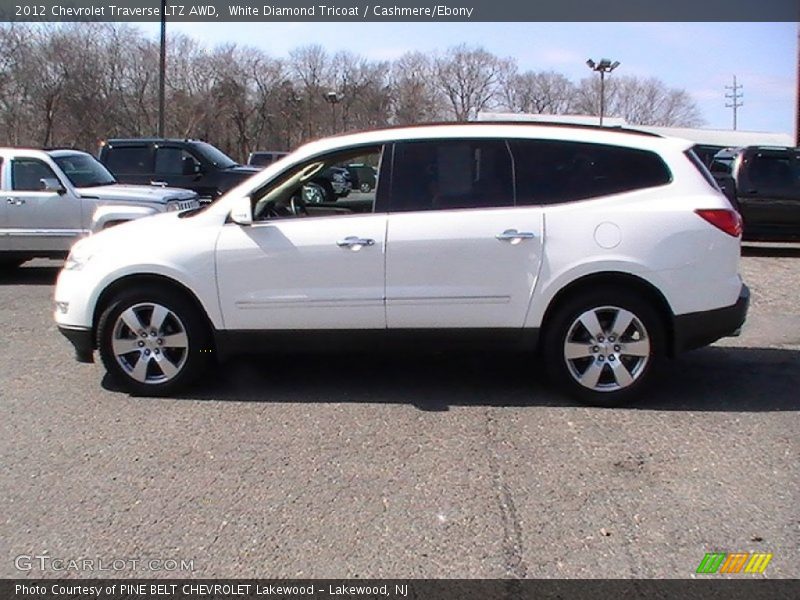 White Diamond Tricoat / Cashmere/Ebony 2012 Chevrolet Traverse LTZ AWD