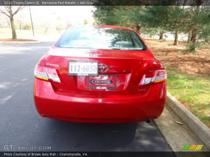 Barcelona Red Metallic / Ash Gray 2010 Toyota Camry LE