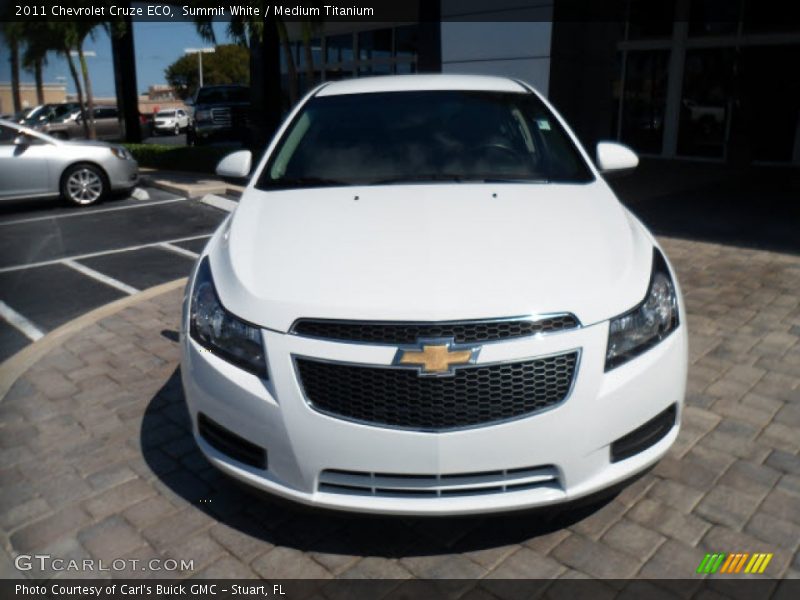 Summit White / Medium Titanium 2011 Chevrolet Cruze ECO