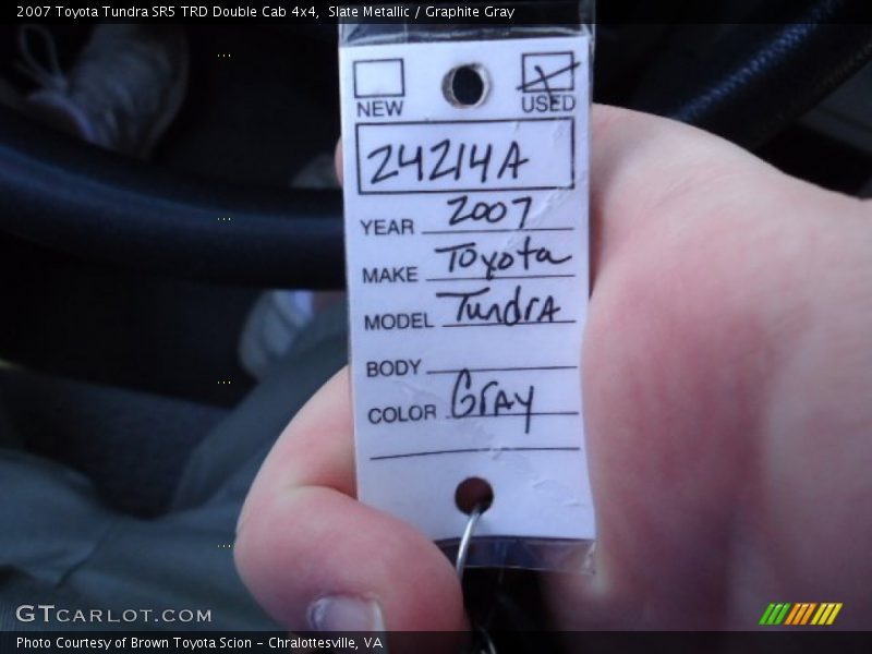 Slate Metallic / Graphite Gray 2007 Toyota Tundra SR5 TRD Double Cab 4x4