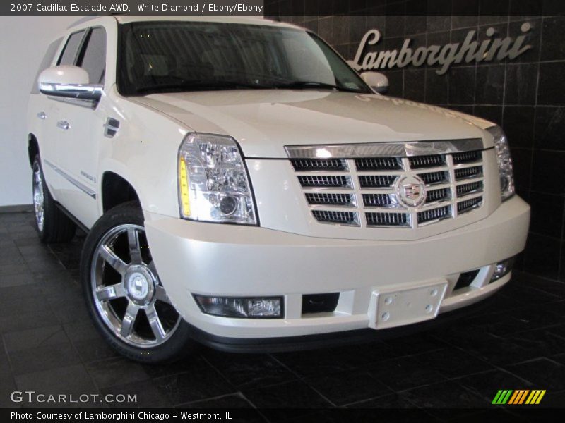 White Diamond / Ebony/Ebony 2007 Cadillac Escalade AWD