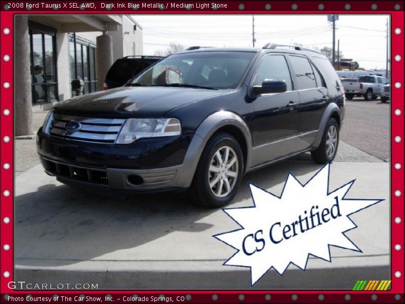 Dark Ink Blue Metallic / Medium Light Stone 2008 Ford Taurus X SEL AWD