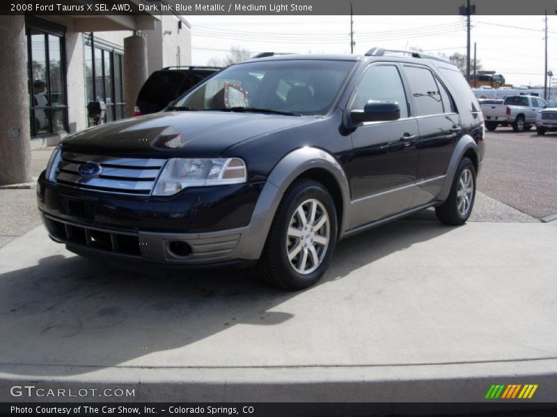 Dark Ink Blue Metallic / Medium Light Stone 2008 Ford Taurus X SEL AWD
