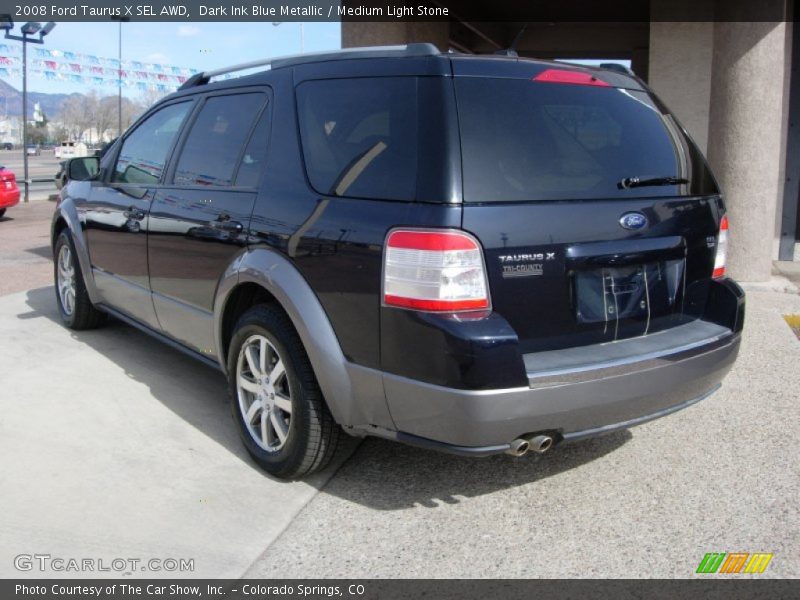 Dark Ink Blue Metallic / Medium Light Stone 2008 Ford Taurus X SEL AWD