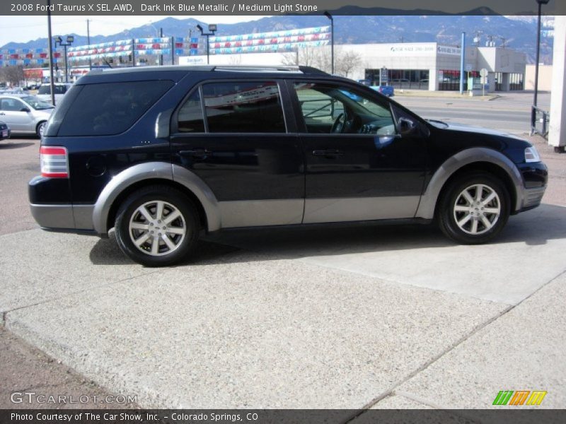 Dark Ink Blue Metallic / Medium Light Stone 2008 Ford Taurus X SEL AWD
