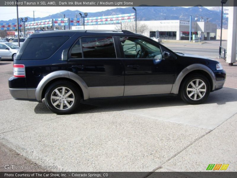 Dark Ink Blue Metallic / Medium Light Stone 2008 Ford Taurus X SEL AWD