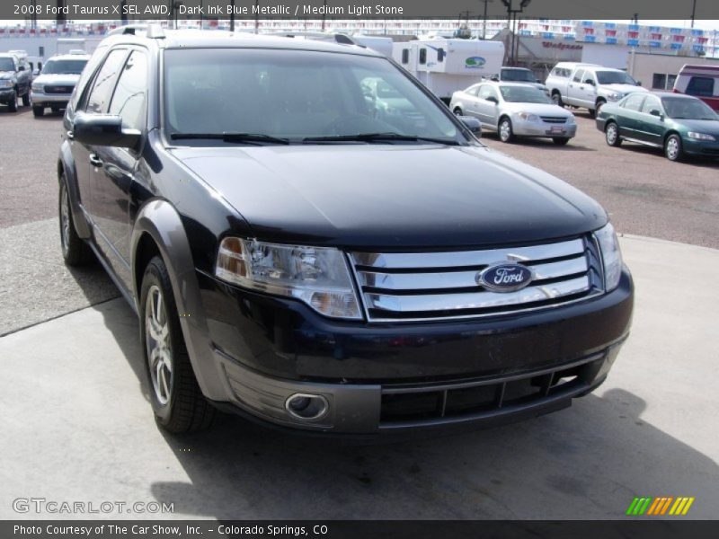 Dark Ink Blue Metallic / Medium Light Stone 2008 Ford Taurus X SEL AWD