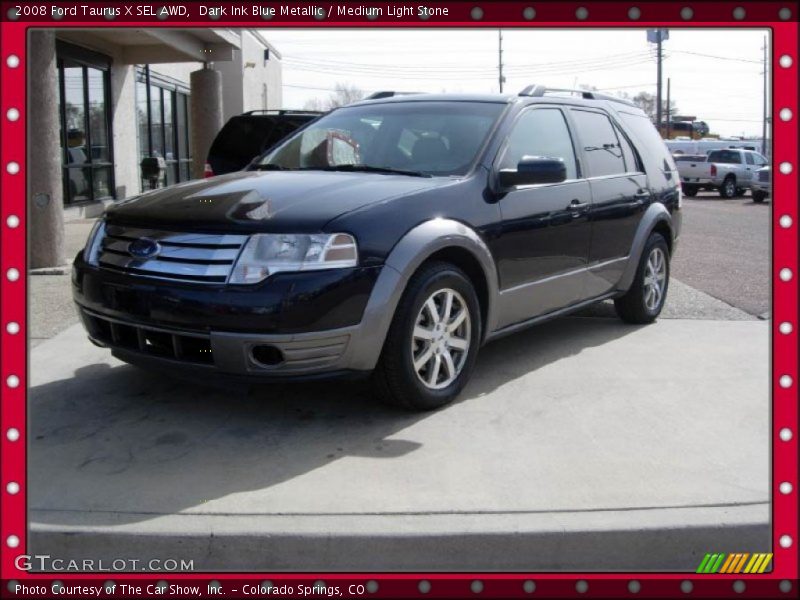 Dark Ink Blue Metallic / Medium Light Stone 2008 Ford Taurus X SEL AWD