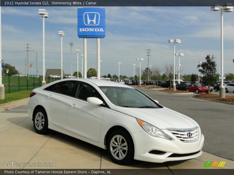 Shimmering White / Camel 2012 Hyundai Sonata GLS