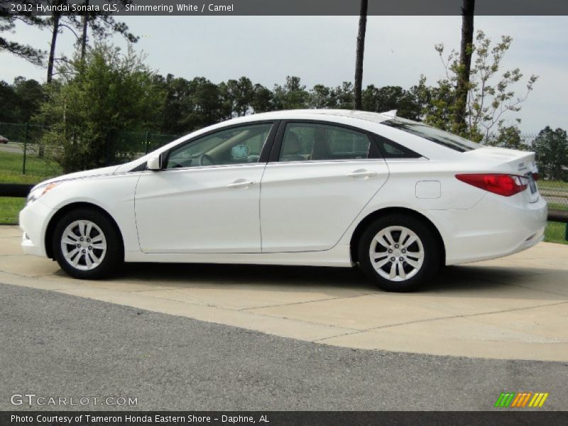 Shimmering White / Camel 2012 Hyundai Sonata GLS