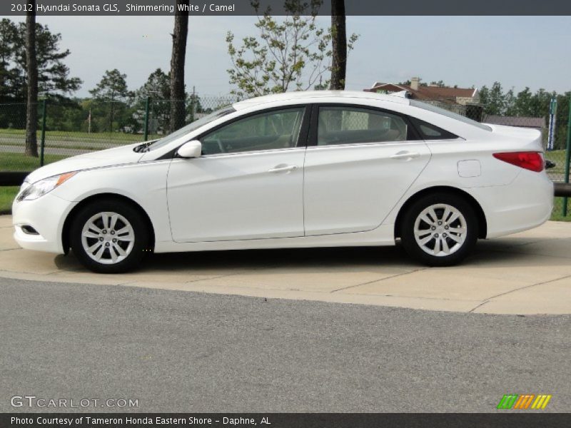 Shimmering White / Camel 2012 Hyundai Sonata GLS