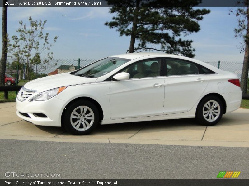 Shimmering White / Camel 2012 Hyundai Sonata GLS