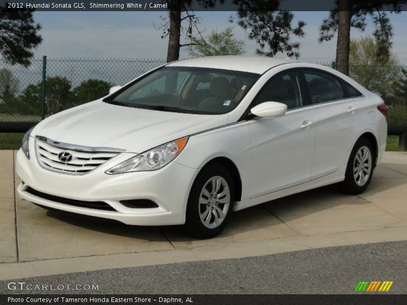 Shimmering White / Camel 2012 Hyundai Sonata GLS