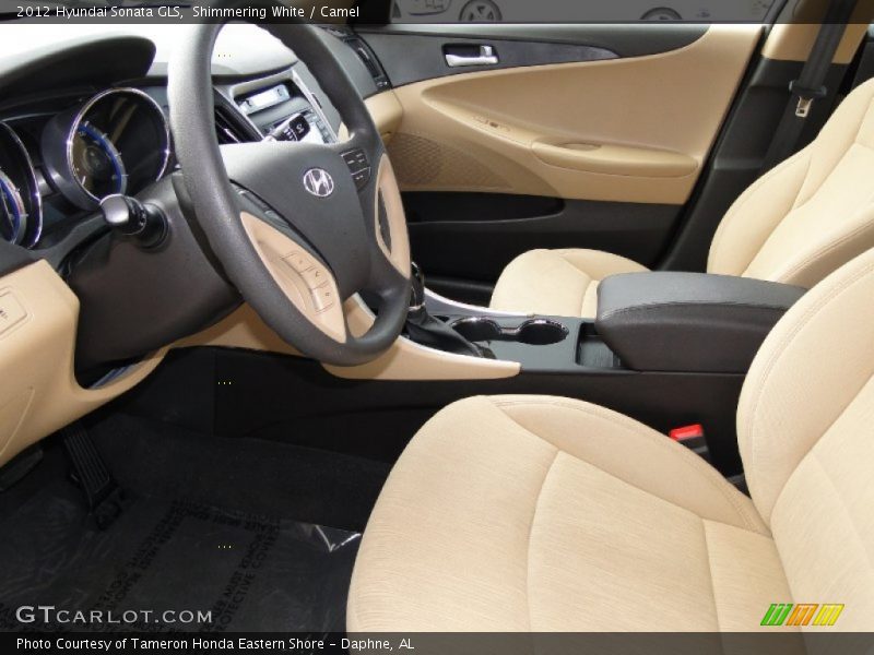 Shimmering White / Camel 2012 Hyundai Sonata GLS