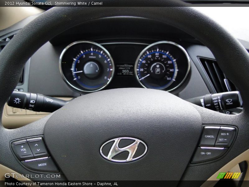 Shimmering White / Camel 2012 Hyundai Sonata GLS