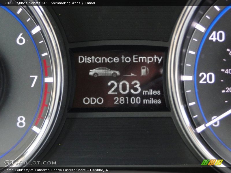 Shimmering White / Camel 2012 Hyundai Sonata GLS