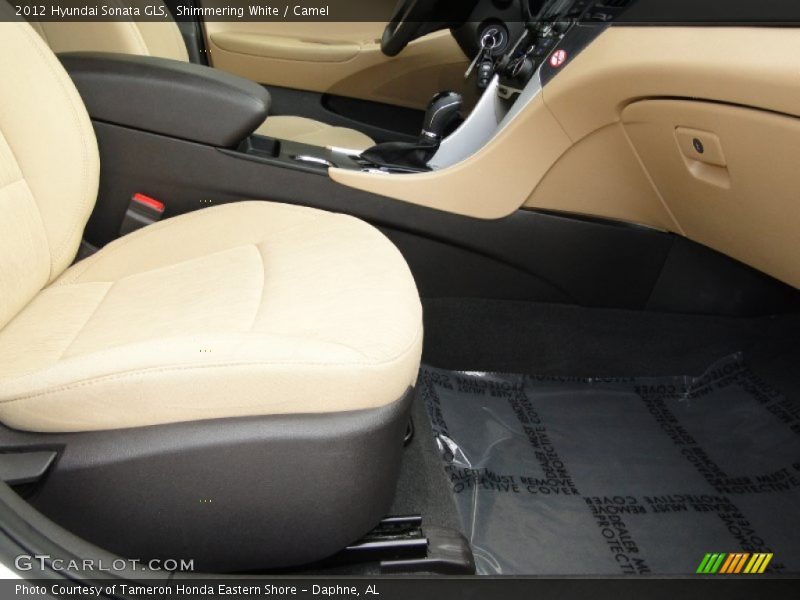 Shimmering White / Camel 2012 Hyundai Sonata GLS