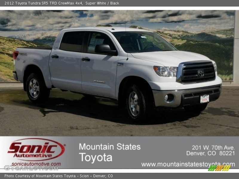 Super White / Black 2012 Toyota Tundra SR5 TRD CrewMax 4x4