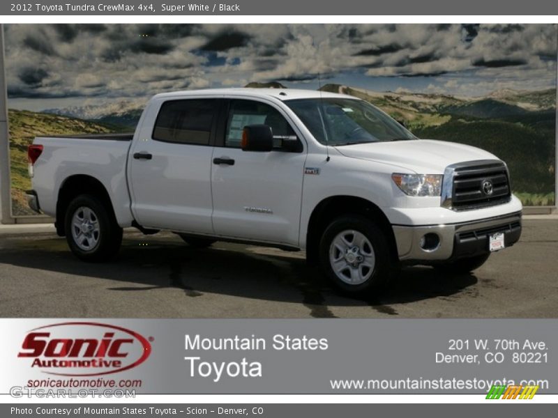 Super White / Black 2012 Toyota Tundra CrewMax 4x4