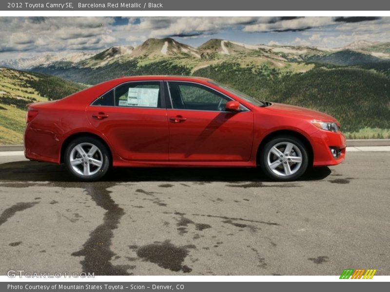 Barcelona Red Metallic / Black 2012 Toyota Camry SE