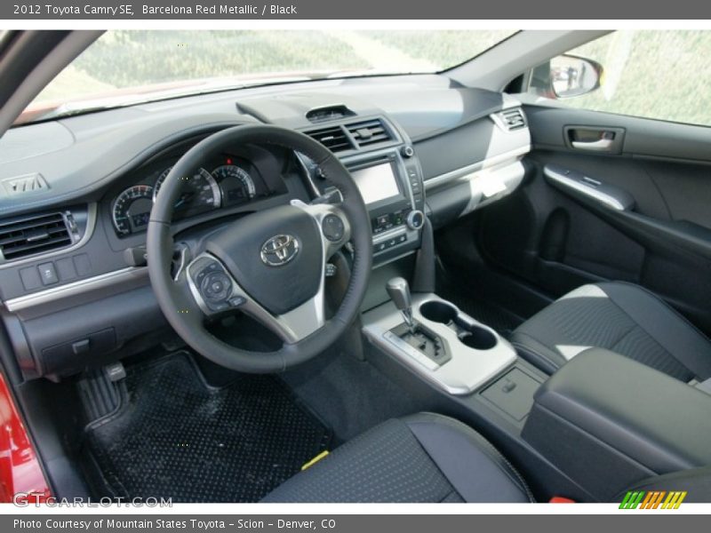 Barcelona Red Metallic / Black 2012 Toyota Camry SE