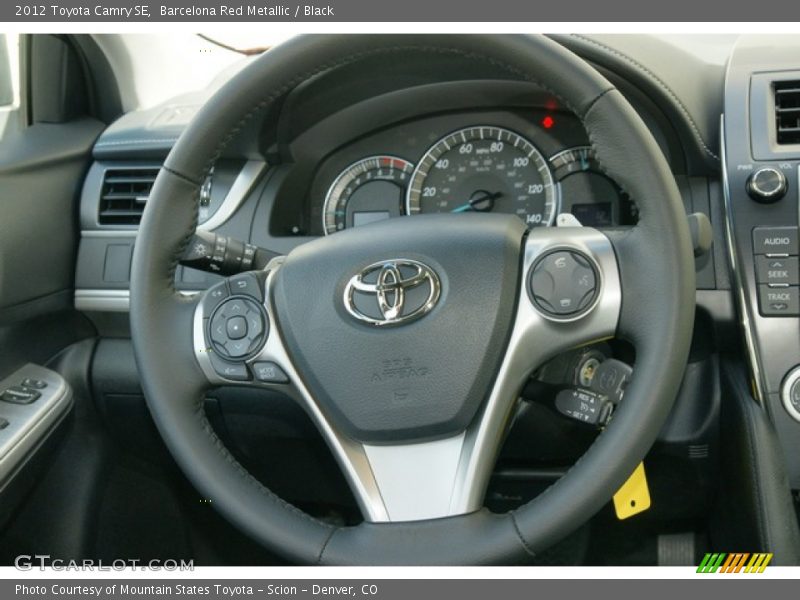 Barcelona Red Metallic / Black 2012 Toyota Camry SE