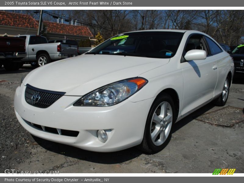 Arctic Frost Pearl White / Dark Stone 2005 Toyota Solara SLE V6 Coupe