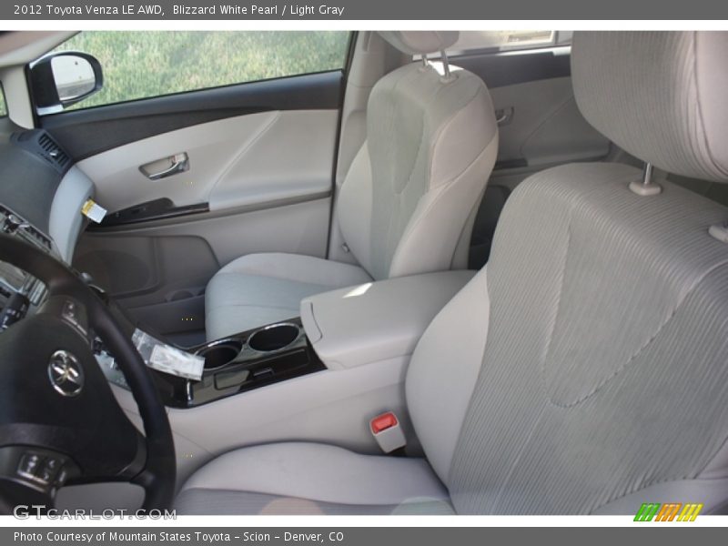 Blizzard White Pearl / Light Gray 2012 Toyota Venza LE AWD
