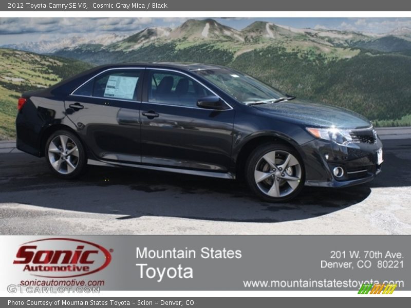 Cosmic Gray Mica / Black 2012 Toyota Camry SE V6