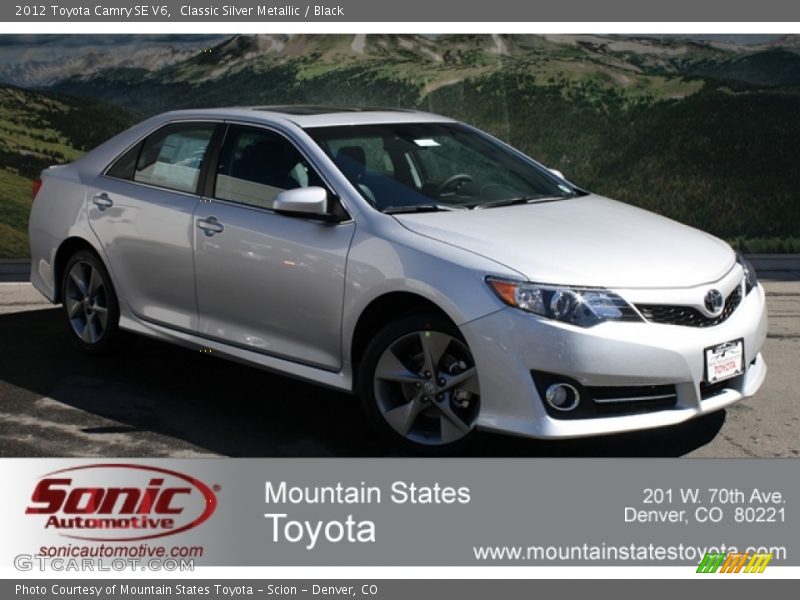 Classic Silver Metallic / Black 2012 Toyota Camry SE V6