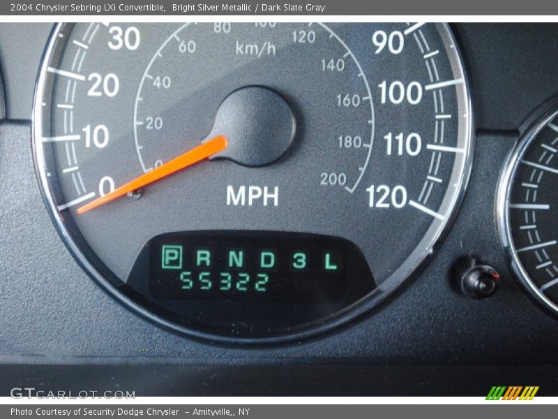 Bright Silver Metallic / Dark Slate Gray 2004 Chrysler Sebring LXi Convertible