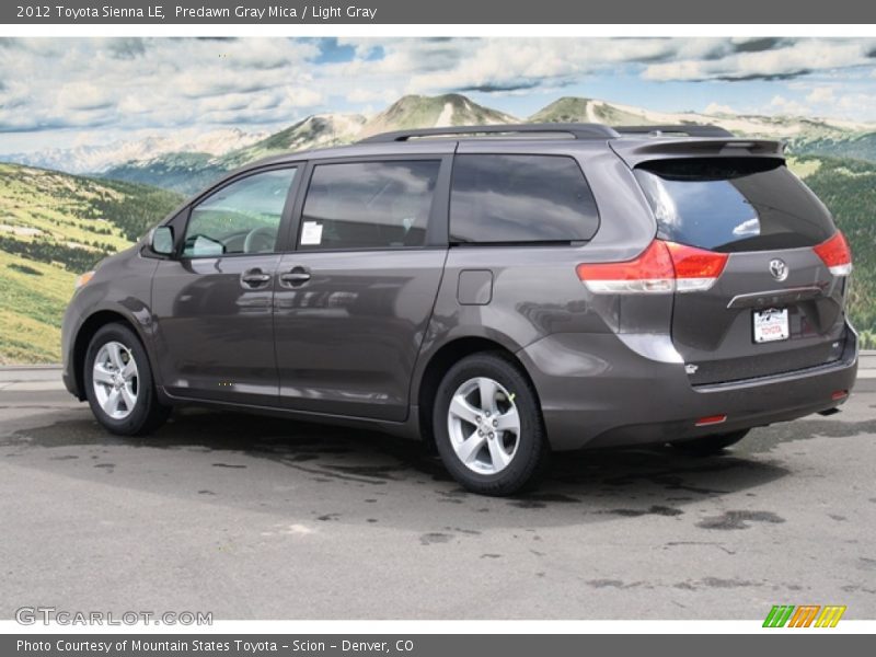 Predawn Gray Mica / Light Gray 2012 Toyota Sienna LE