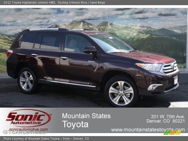 Sizzling Crimson Mica / Sand Beige 2012 Toyota Highlander Limited 4WD