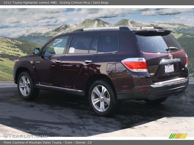 Sizzling Crimson Mica / Sand Beige 2012 Toyota Highlander Limited 4WD