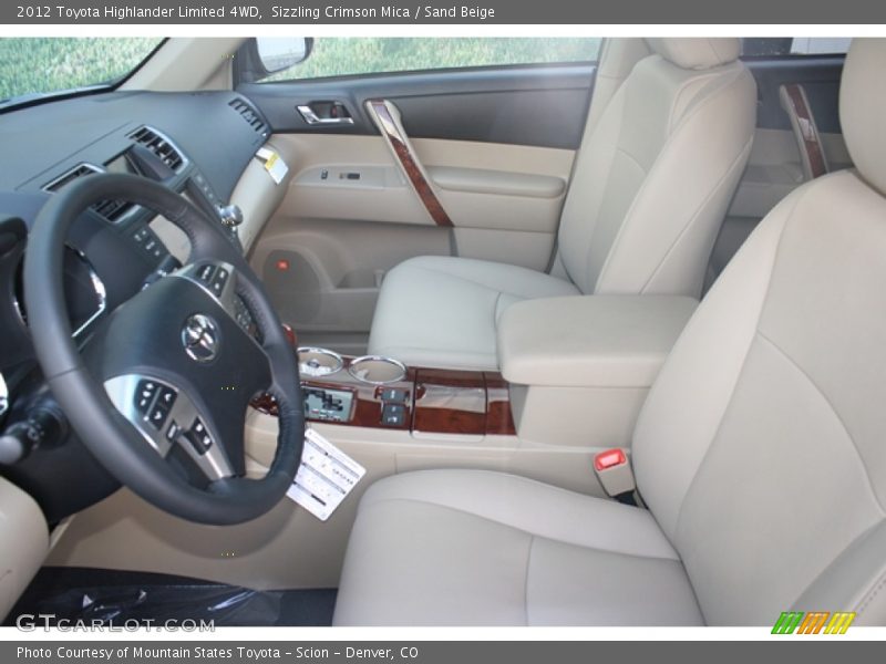 Sizzling Crimson Mica / Sand Beige 2012 Toyota Highlander Limited 4WD