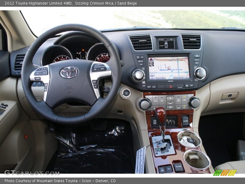 Sizzling Crimson Mica / Sand Beige 2012 Toyota Highlander Limited 4WD